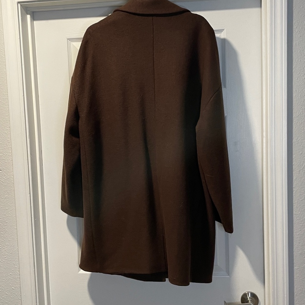 Universal Standard Brown Wool Double Breasted Pea… - image 7